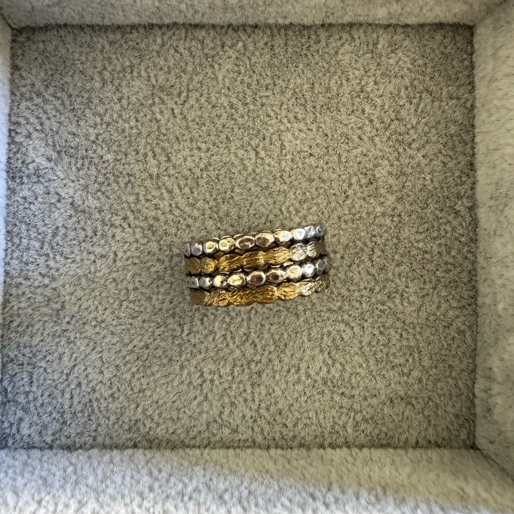 Silpada Stacked Metals Mixed Ring - 8